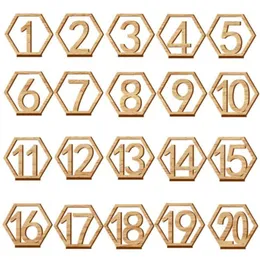 Party Decoration 10-20pc Wooden Numbers Table Seat Cards Welcome Signs Place Holder Decor For Wedding Event & Restaurant Dining Hall Cus