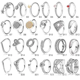 Neu kommen Kristall S925 Sterling Silber Liebhaber Ring Schmuck Diy passt Pandora Ale Charm für Pandoras für Frauen europäisches Roségold Geschenk