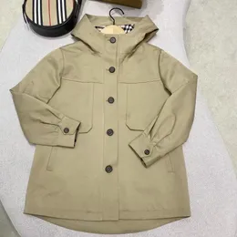 designer kid brown color tench coats Korea style set 100-160cm fashion designer girl boutique sets cotton materials wholesale autumn