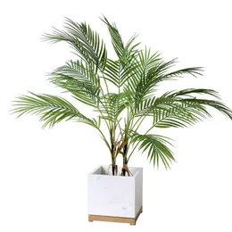 Dekoracyjne kwiaty wieńce 90 cm prawdziwe dotyk sztuczne drzewo liść palmowa poczucie ogrodu dekoracje domu scutellaria tropikalne fałszywe rośliny