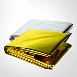 Outdoor Pads Water Proof Emergency Survival Rescue Blanket Foil Thermal Space First Aid Sliver Curtain Military Blanket Big size 160x210cm