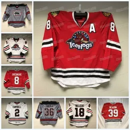 Vipceomitness Custom Rockford IceHogs Hóquei Jersey Ahl Michal Teply Carson Gicewicz Cameron Morrison Garrett Mitchell Isaak Phillips Josiah