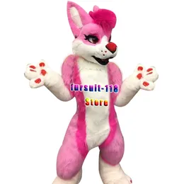 Fursuit Husked Husked Dog Fox Wolf Mascot Traje Fur Cartoon Personagem Boneca Halloween Party Party Set Shoes # 313