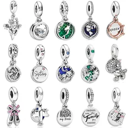 Design de luxo 925 Silver Pandents Charms Fit Pandora Bracelets Colares Mulheres Diy Fazendo jóias de moda Coruja Família queen Família FliM