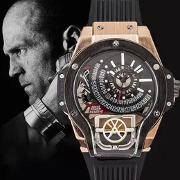 Sport mody indywidualne dominujące luksusowe zegarki męskie gumowe opaski kwarcowe zegarek dla mężczyzn kalendarz 2204071562