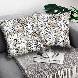 Funda de almohada Funda de cojín con estampado de leopardo impreso en 3D Funda de almohada decorativa Fundas sexy súper suaves para sofá Funda de almohada de poliéster 220714