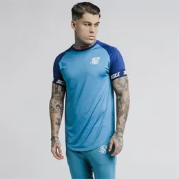 シックシルクTシャツメンサマーショートスリーブ圧縮TシャツメッシュトップティーマレスカジュアルファッションTシャツ男性220527