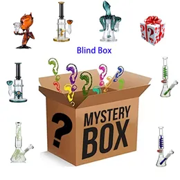 Mystery Box Colorful Hookahs With Bowl Unique Style Oil Dab Rigs Heady Glass Bongs Randomly Send Water Pipes Surprise Blind Box