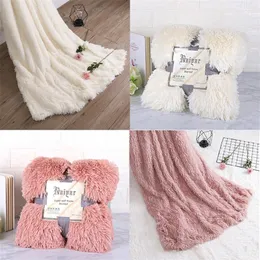 Blanket Super Soft Fuzzy Fur Elegant Cozy Fluffy Throw Blanket Bed Sofa Bedspread Long Shaggy Soft Warm Bedding Sheet Large T200901