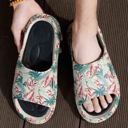 Slippers Slides Men Platform أحذية الاتجاه في الهواء الطلق السميك النعال السفلية الصنادل Antiskid Beach Flip Flops 220729