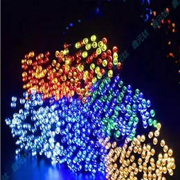 Strings Solar Lamp String 7M 50LED 17M 100LED 22Meter 200LEDS Outdoor IP65 Fairy Lights Garden är upplyst med dekorativ lampsledad LED