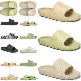 2022 Originals New Adilette 22 Slides Slippers Outdoor Beach Rubber Mens Womens Designer Black Gray Desert Sand Lime Lime Pantoufle Flip Flops Sandales