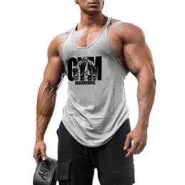Summer Y Back Gym Stringer Tank Top Men Cotton Clothing Bodybuilding Sleeveless Shirt Fitness Vest Muscle Singlets Workout Tank 220621