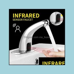 Rubinetti del lavandino rubinetto acqua toccata a infrarossi il ponte del rubinetto a infrarossi morso smart touch mani induttiva cucina torneira T200424 Consegna a goccia 2021 bidet