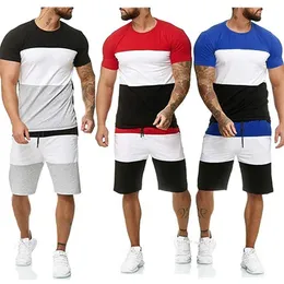Summer Sport Fitness Homewear Мужские шорты футболка для футболки 2 кусочки наборы брюки ежедневная одежда мужской костюмы для мужчин.
