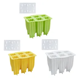 6 лунок мороженое силиконовые плесени DIY Cubes кубики плесени