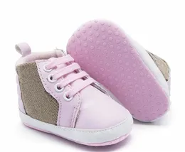 Solid Baby Boy Autumn Shoes Sneakers Unisex Crib Shoes Infant Pu Leather Footwear Toddler Moccasins Baby Girl First Walker Shoes 0-18MOS886