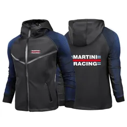 Men's Hoodies & Sweatshirts Men's Martini Racing Printing Hoodiea Motorcycle Riding Protective Suit Full Set Of Anti-Fall Casual Zipper