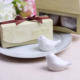 100pcs 50Pairs Love Birds Keramiska bröllopsgåvor för gäster Kärlek Birds Salt och Pepper Shaker Shakers Gratis frakt