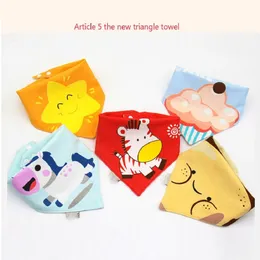 Baby saliva towel Party Favor Cotton double-deck snap waterproof newborn Bib Infants eating meal triangle towels T9I001977