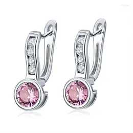 HOOP HUGGIE ZSLBS CHARMINGS MATY JEELLY FOR WOMEN CUBIC CYRKONIA Kryształowy Pieć Pendientes Mujer Boucle Oreille Femme MO