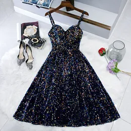 Fashion Luxury Banquet Sequins Evening Dress Long Party Gowns Vestidos De Fiesta Gown W220421