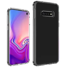 Telaio in TPU morbido + Cover posteriore rigida per PC trasparente Custodia antiurto in cristallo trasparente per Samsung Galaxy S10e S10 Lite Fundas Capa