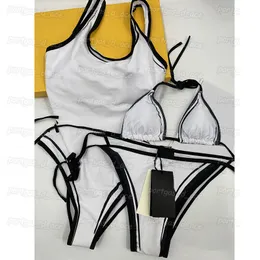 Buchstaben Frauen Bikinis Badeanzug Sexy Neckholder Split Bademode Damen Einteilige rückenfreie Badeanzüge Gepolsterte Push-Up-Badeanzüge