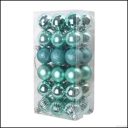 Evento de decoração de festa fornece bolas de natal de plástico festivas em casa de 4 cm de ornamentos de natal pingente de bola de árvore para decoração anos presentes 12 ° C 12 c