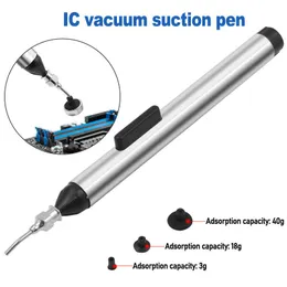 Professional Hand Tool Sets Vacuum Sucking Pen Suction Remover Sucker Pump IC SMD Tweezers Pick Up Soldering Desoldering With 3 HeadersProfe