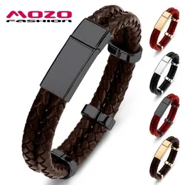 Bracelets de charme Moda 2022 Men clássico Bangles Bangles Genuine couro aço inoxidável Drop Jóias de Mulher 107charm Lars22