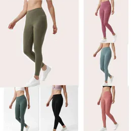 Fashion TikTo High waist sexy lu yoga leggings trousers female hip sports fitness pants slim nine points stretch tight pant lift buttock