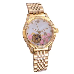 Exquisite Women's Watch 35mm Mechanical Movement Sapphire Crystal Mirror Diamond Gold Stainless Steel Band Classic Design Deep Water Resistance luxury watchs 2022