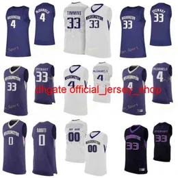 College NCAA Huskies Basketball Jersey 34 Reagan Lundeen 35 J'Raan Brooks 4 Jaden McDaniels Matisse Thybulle Custom Stitched