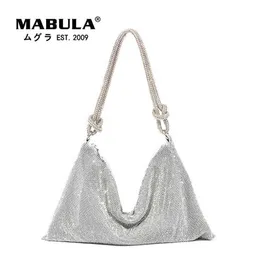 Borsa per la spesa HBP Mabula Grande collana di strass Bling Borsa da sera di lusso Stylish Sparkling Crystal Crossbody Borse per matrimonio per feste 220723