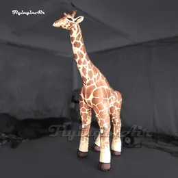 Stor verklig uppblåsbar giraff djurballong med lång hals för cirkus- och zoo -dekoration