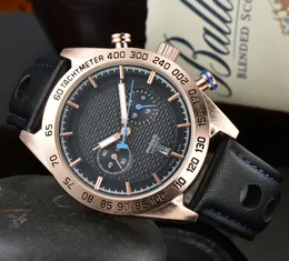 Herren-Armbanduhr, 2022, luxuriöse Herrenuhren, alle Zifferblätter, Quarzuhr, hochwertige Chronographenuhr, Leder, Herrenmode