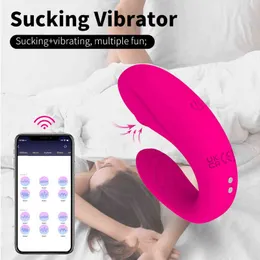 NXY-vibratorer suger appkontroll bärbara trosor sexleksaker för kvinnor klitoris stimulator massager 16 hastighet vibrerande femme 0406