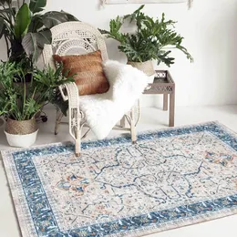 Tapetes 200 300cm moda moda fresco estilo étnico azul european flor sala de estar quarto de cabeceira personalização tapete de tapete de piso