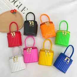 Çocuk Mini Çanta Sevimli Şeker Renk Kızlar Için Crossbody Çanta Para Kılıfı Kutusu Çocuklar Pures ve Çanta Bebek Cüzdan Tote