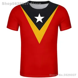 EAST TIMOR T-Shirt kostenlos nach Maß Name Nummer TMP T-Shirt Nation Flagge Portugiesische Republik TP Leste College Print PO Kleidung 220702