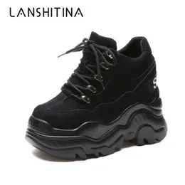 Women High Platform Shoes Breathable Women Height Increasing Shoes 12 CM Thick Sole Trainers Sneakers Woman Deportivas Mujer 220318