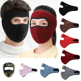 Beanie / Skull Caps Men Kvinnor Vinter Varm Mask Hat Fleece Earmuffs Ridning Ski Snowboard Halv ansikte Vindskyddad Dammtät Utomhus Cykla