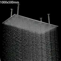 Tavan Monte Yağmur Duş Banyo Aksesuarları Duş Başkanı Yağış 1000x500 Cilalı Büyük Top Duş Roes 304 Paslanmaz Çelik 201105