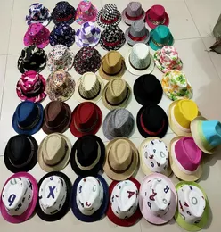 43 Styles Kids Jazz Caps Hat Fashion Unisex Casual Plaid Hats Baby Boy Girls Children's Accessories