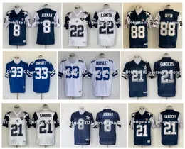 SL MAGLIA DI COLLETTO COLLETTO 88 Michael Irvin 22 Emmitt Smith 8 Troy Aikman 12 Roger Staubach 33 Tony Dorsett 21 Deion Sanders 75 ° anniversario