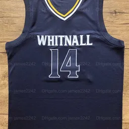 Nikivip Ship From US Mens Tyler 14 Herro Whitnall High School Maglia da basket Tutte cucite Navy Taglia S-2XL Alta qualità