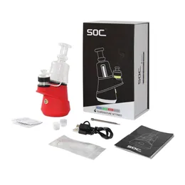 SOC Dispositivo narghilè a vapore a combustione secca 4 Calore 2600mah Impostazioni batteria Enail Cera concentrata Shatter Elettrico Dab Rig Starter Kit