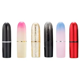 Packing Empty Bottle New Arrival 12.1mm Calibre Creative Round DIY Bullet Head Shape Lipstick Tube Refillable Cosmetic Portable Packaging Container