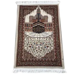 Halı İslami Halı Mat Müslüman Dua Tapis de Priere İslam Örgülü Paspaslar Vintage Desen Eid Halılar Tassel Dekor 220811